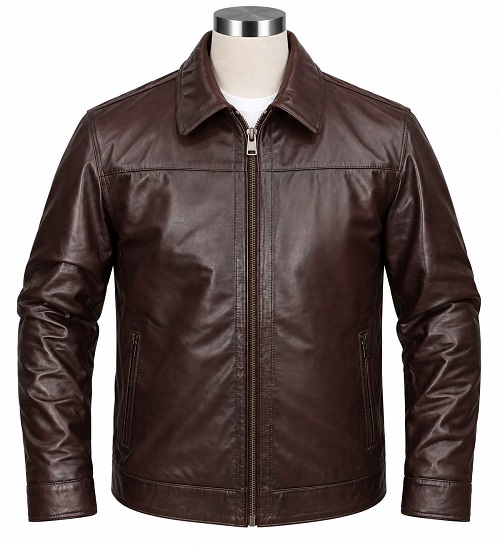 Dark Brown Classic Leather Jacket
